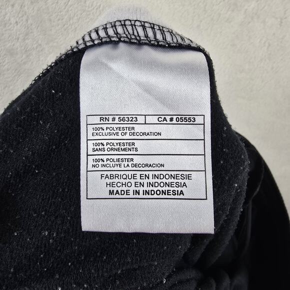 Vintage Nike Track Sweatpants Mens XL Black Baggy Loose Fit Silver Tag Striped - Picture 6 of 13